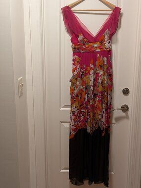 BCBGMaxAzria | Dresses | Bcbg Maxazria Andi Black Lace Trim Evening Dress |  Poshmark